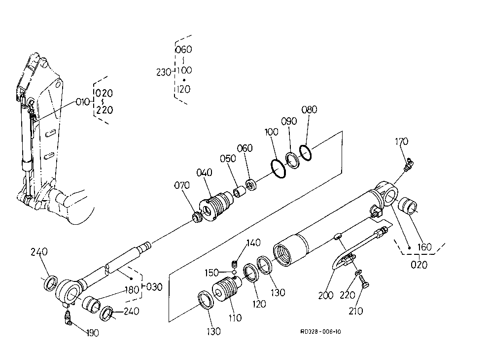 Bucket Cylinder And Component Parts