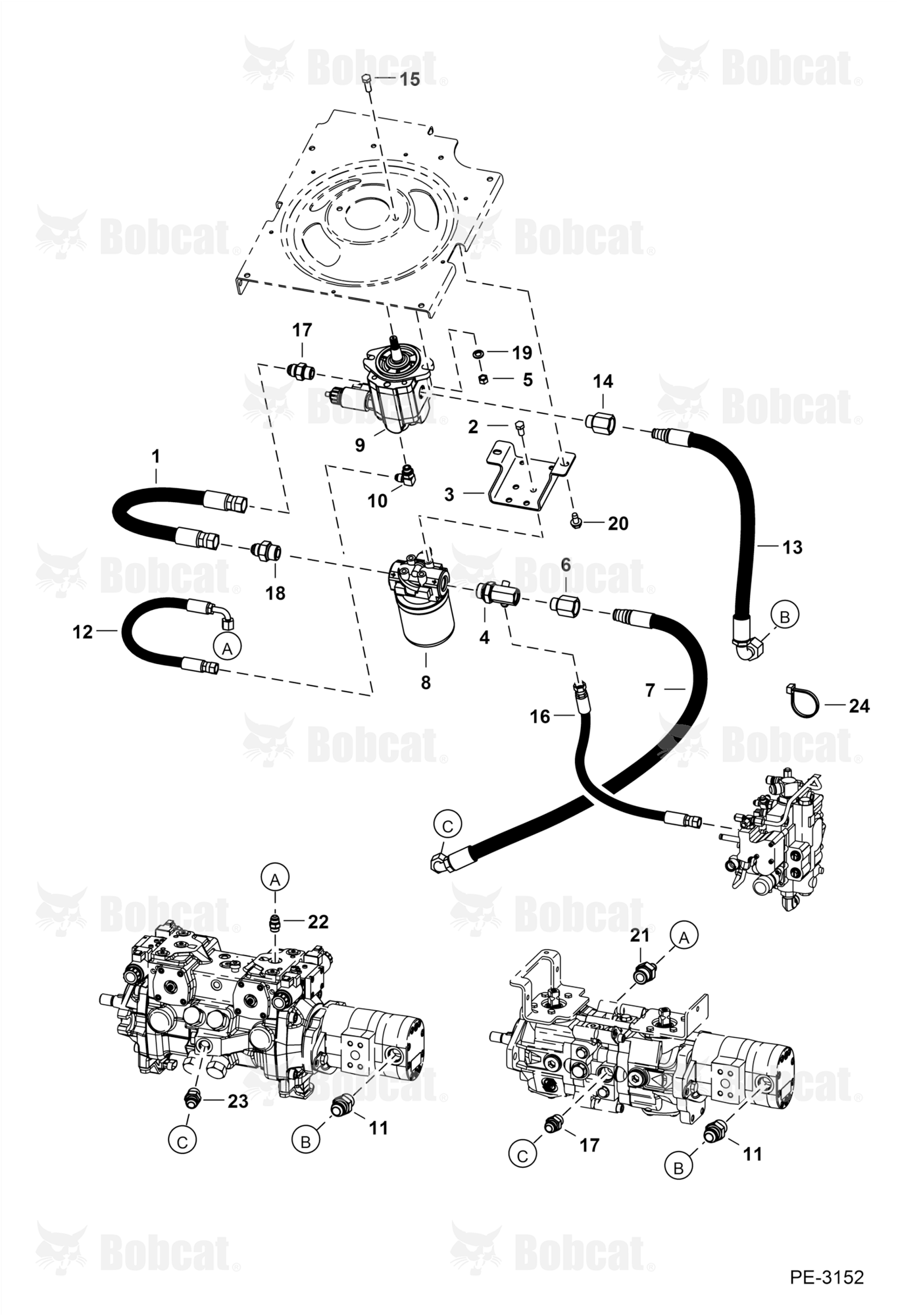 Hydrostatic Circuitry (W/Cooling Fan Motor) (W/Cooling Upgrade) 539911675 - 539939999, 540011361 - 540039999