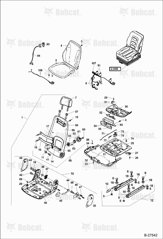 OPERATOR'S Seat (MSG95 W/ Seat Heating)