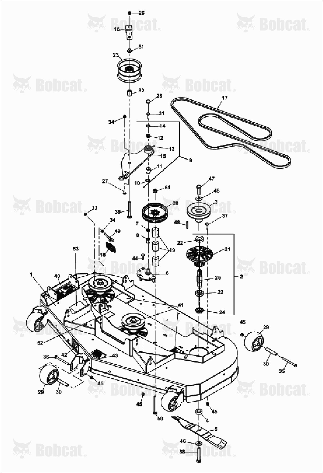 52" Side Deck ASSY