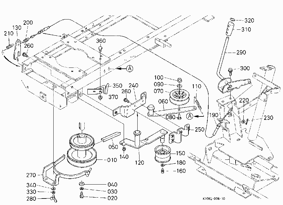 PTO CLUTCH CONTROL LEVER/WIRE