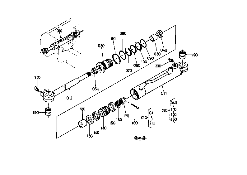 Swing Cylinder and Component Parts