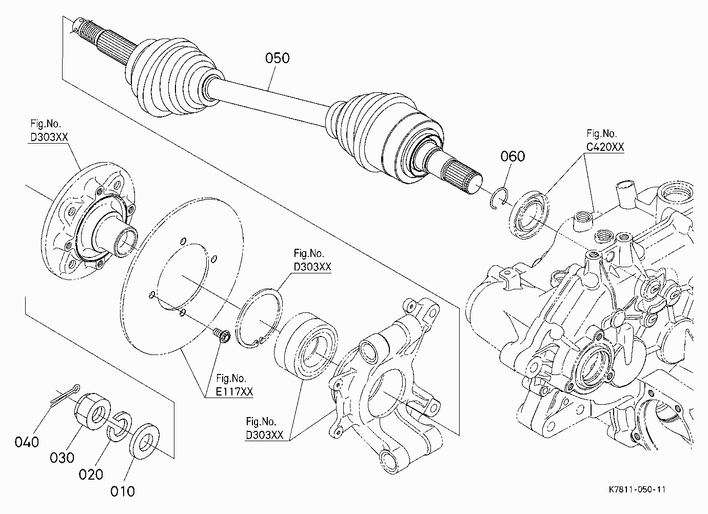 REAR DRIVE SHAFT (RIGHT)