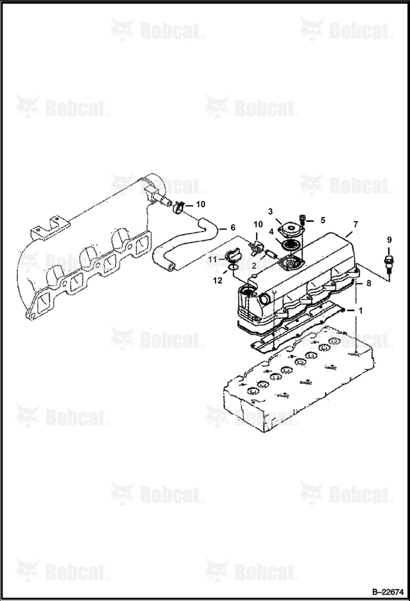 Rocker Arm Cover (Kubota - V1903 2EB - Tier II Replacement)