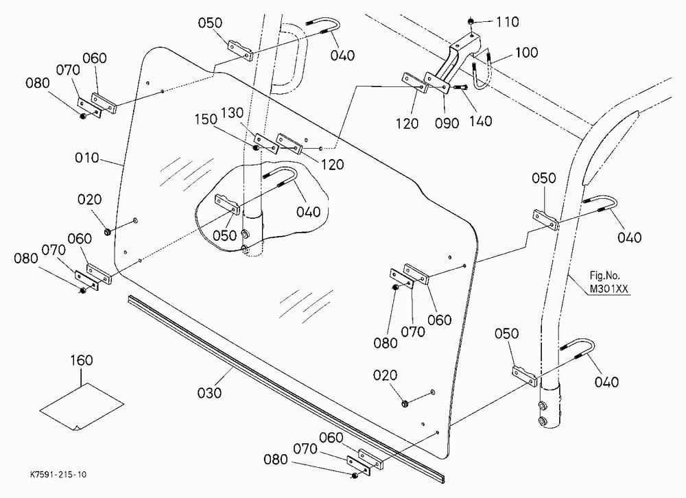 CLEAR WINDSHIELD KIT (W/G. No. V5258) [OPTION]