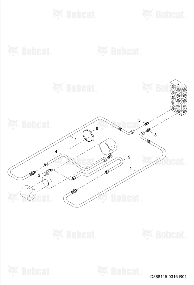 Rear Boom Cylinder Circuit