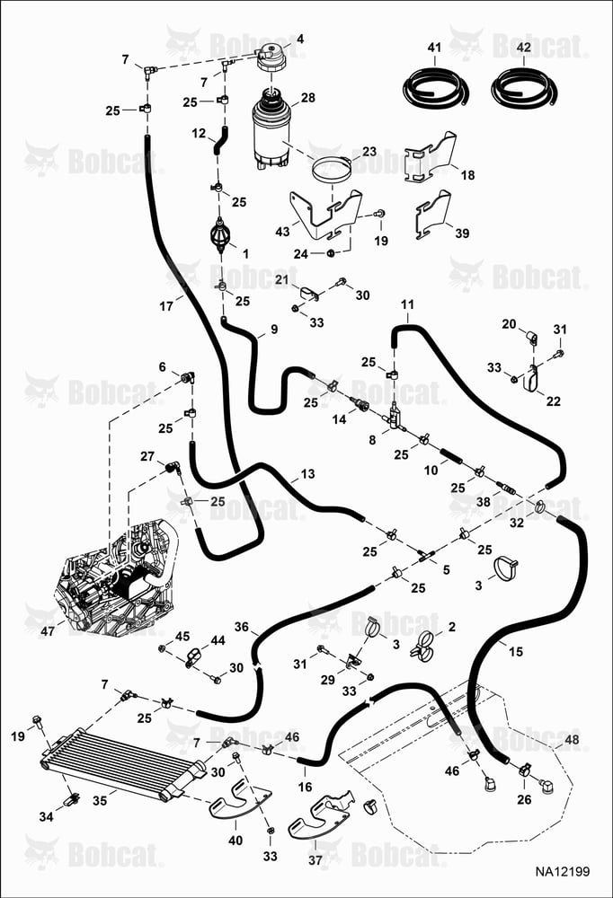 Engine & Attaching Parts (Fuel System) B41511001 - B41516057, B41711001 - B41716057