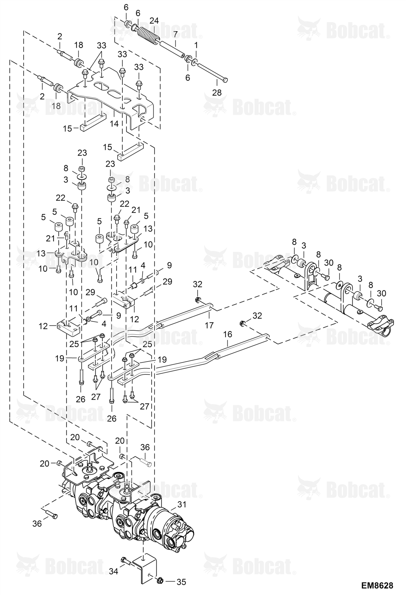 Hand Controls (Steering Linkage) (W/Linkage #7195214 & #7195215)