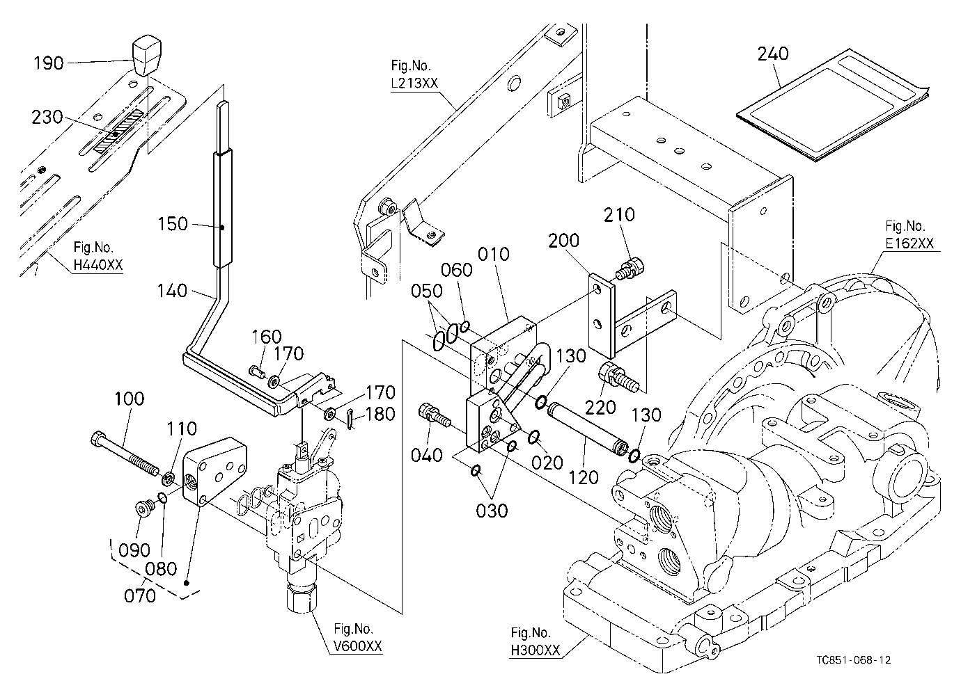 Auxiliary Control Valve Kit (Lever) (1St) (W/G No.