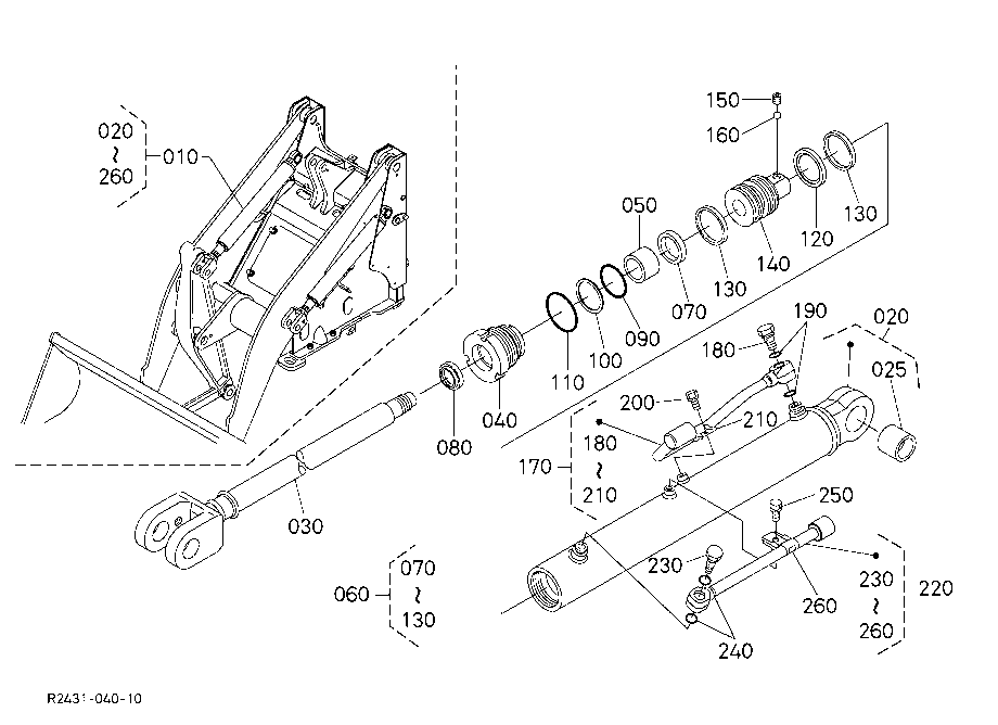 Lift Cylinder Right (Component Parts)