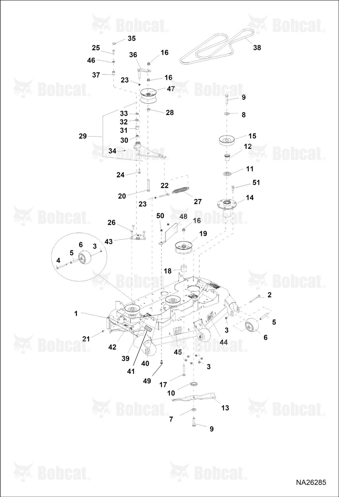 48" Side Deck ASSY