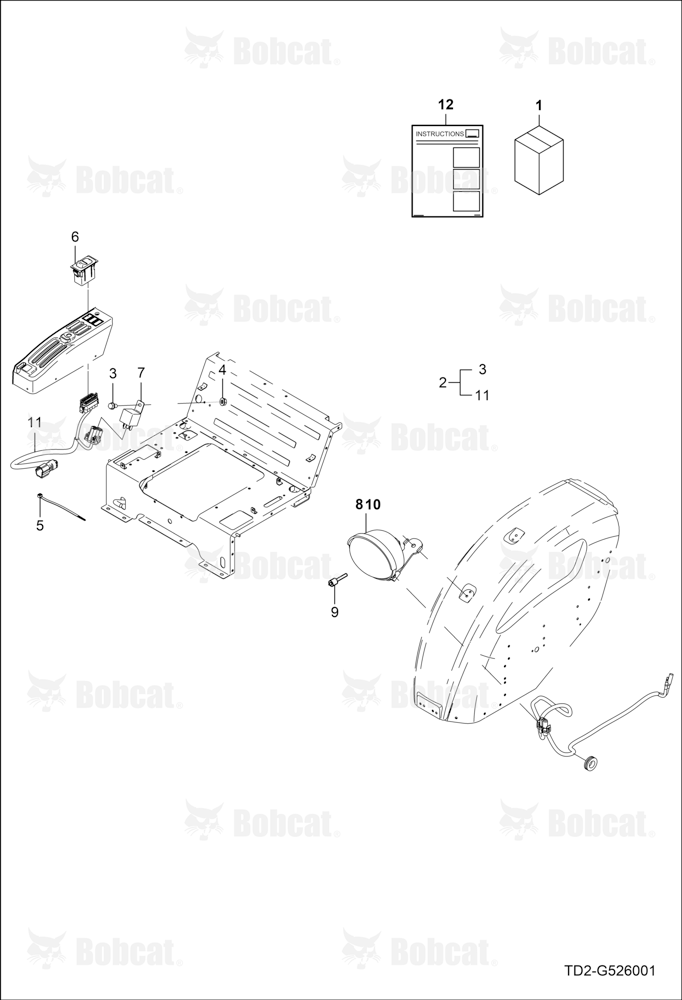 Front Working Lamp Group