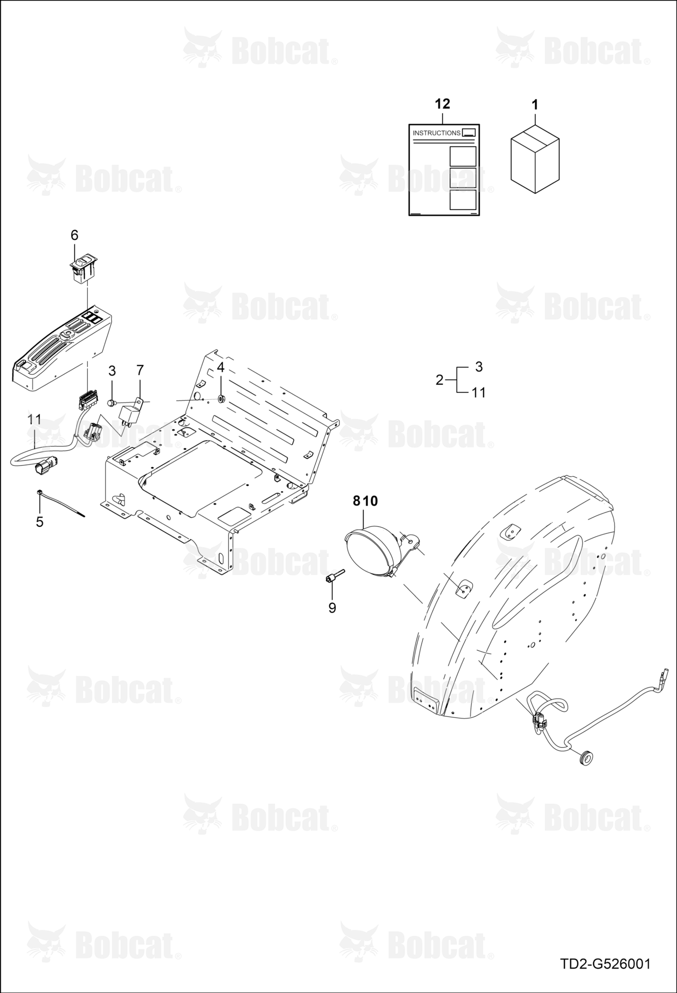 Front Working Lamp Group