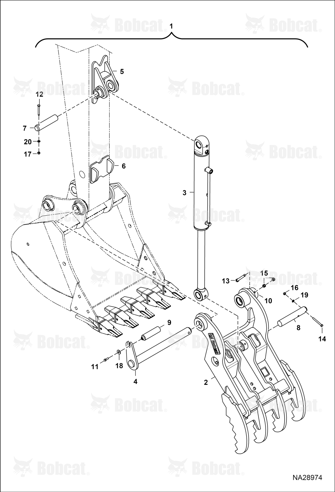 Clamp (E220) (E245) (HT080DM) (25T-1050/1200-5T) (Factory Option Only)