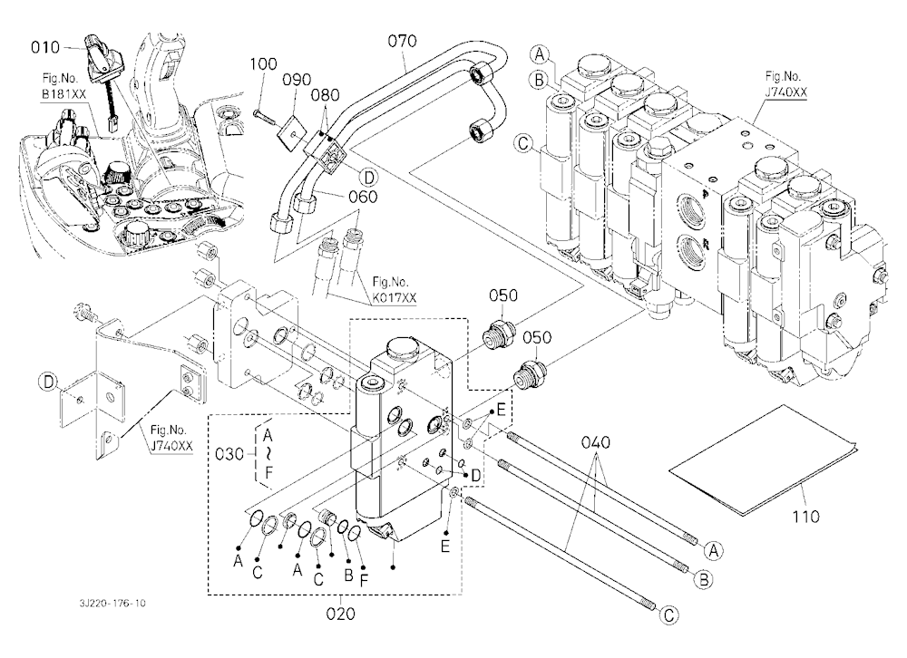 Front 3P Link Kit (Elec.6Th) (Valve) [Option]