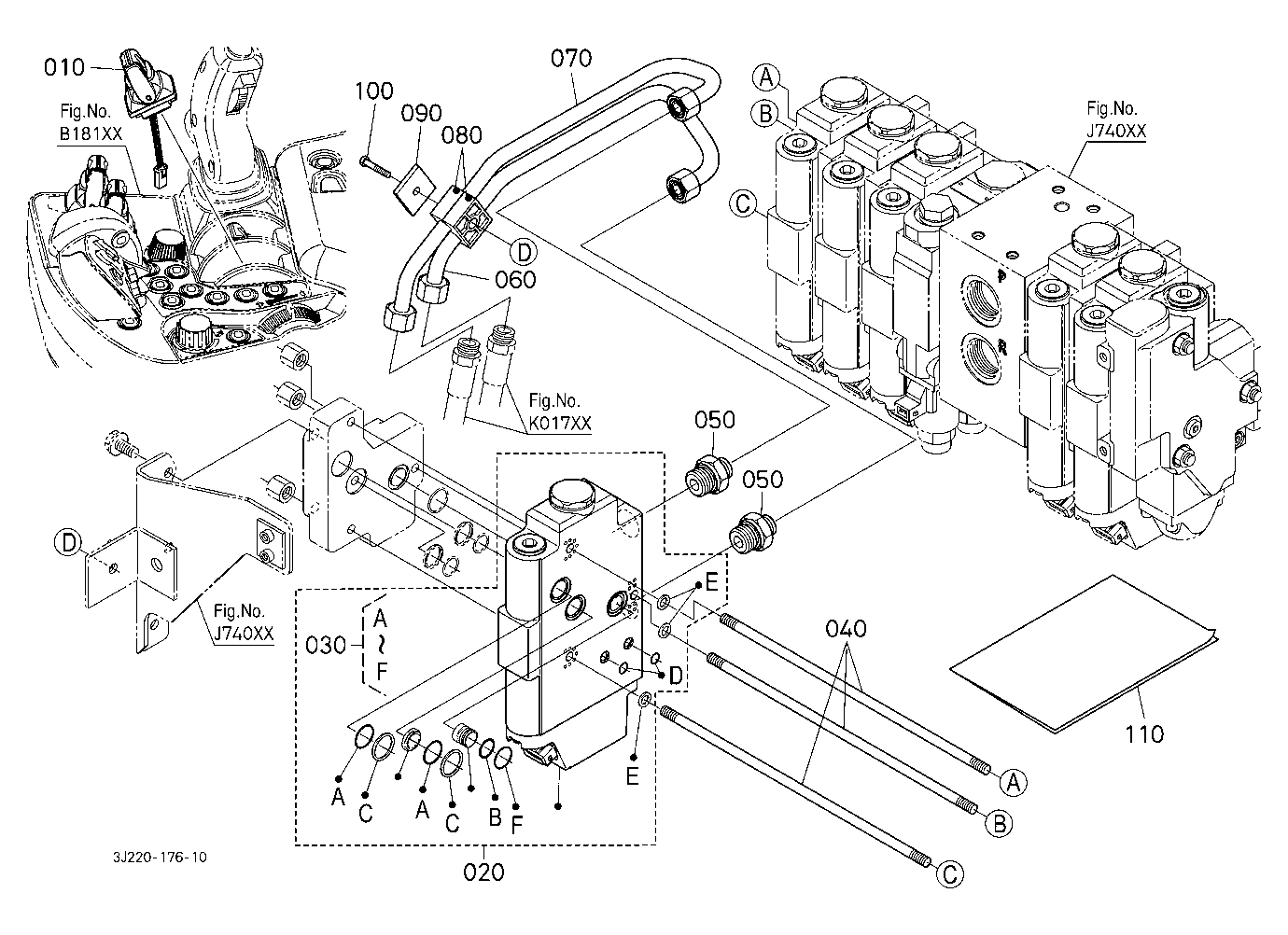 Front 3P Link Kit (Elec.6Th) (Valve) [Option]