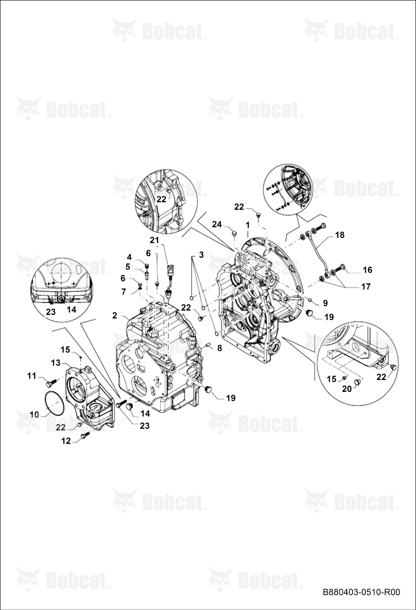 Transmission Housing and Its Connections (2WD)
