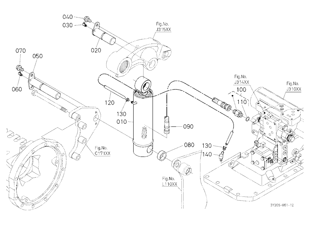 3P-Lift Assist Cylinder Rh