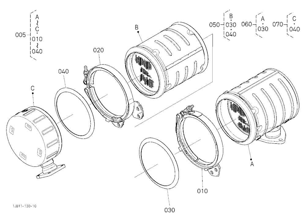 Diesel Particulate Filter Muffler [Component Parts