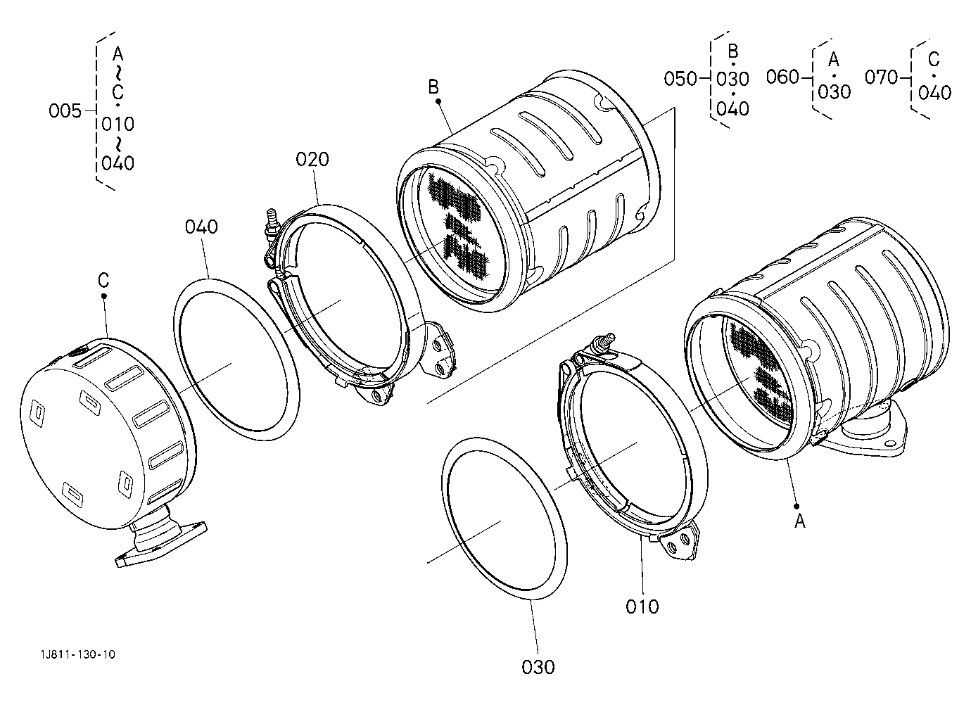Diesel Particulate Filter Muffler [Component Parts