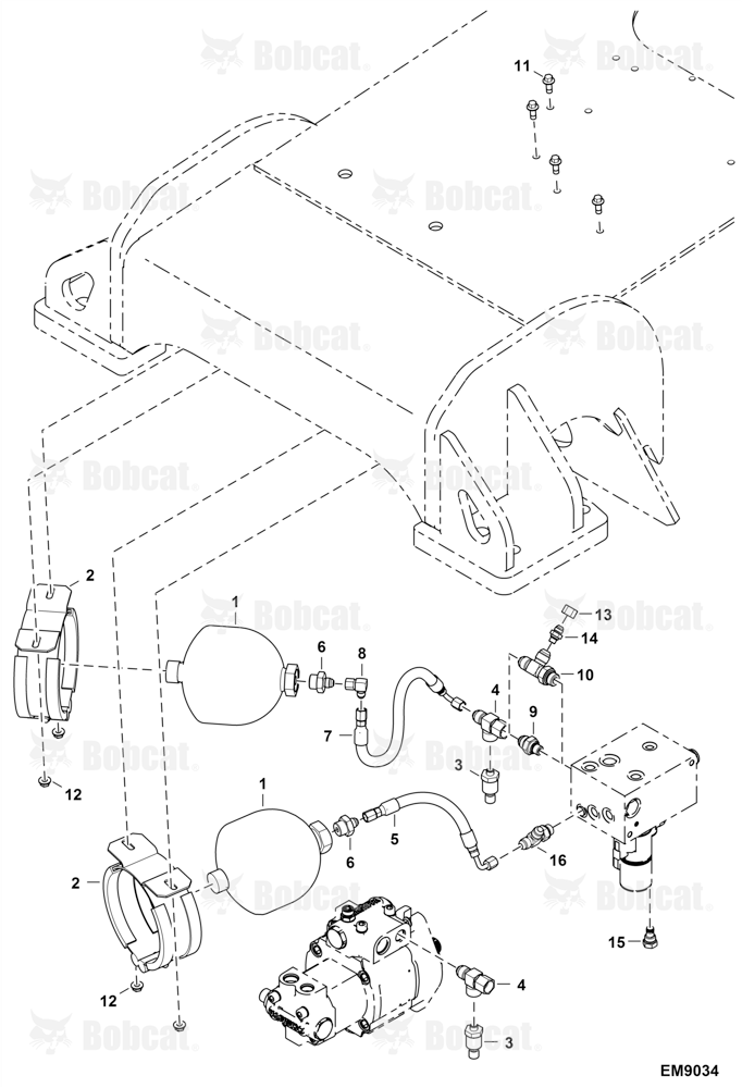 Hydraulic Circuitry (Service Brake Accumulator) (Germany) (W/Accumulators of Like Size)