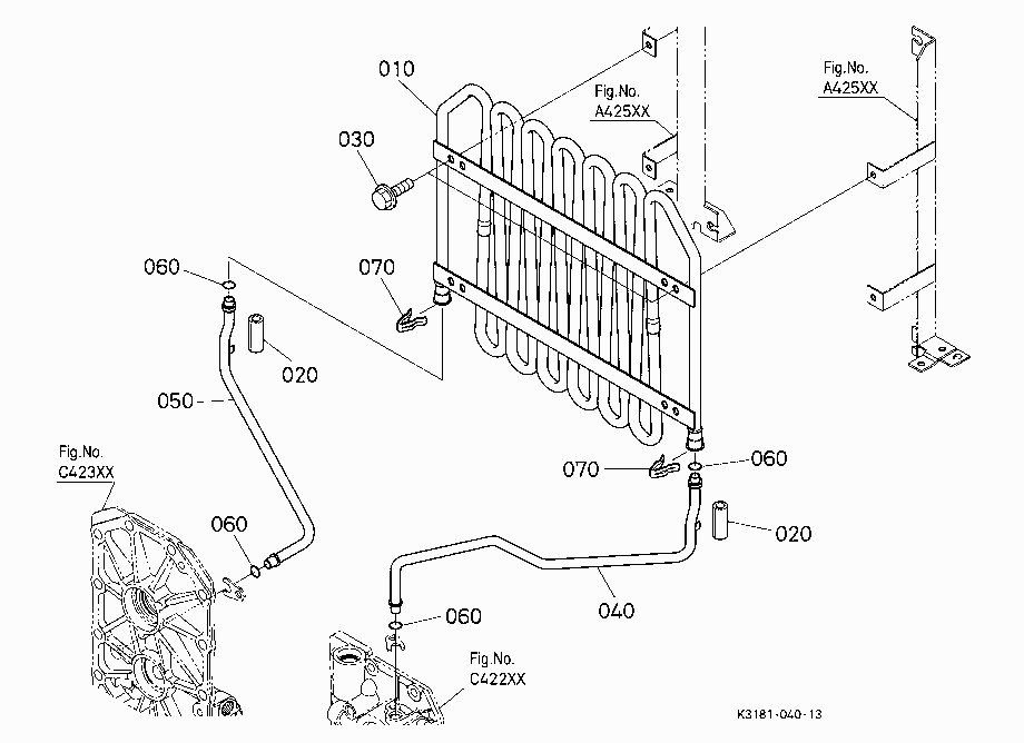 HYDRAULIC PIPE/OIL COOLER
