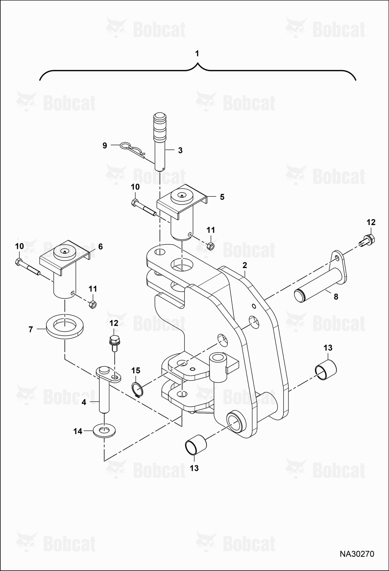 Tractor Backhoe BH67 (Swing Frame Assembly)  B77F00101 & Above