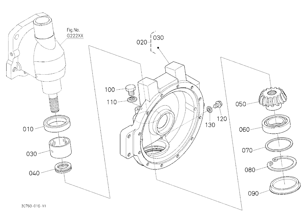Front Axle Case Lh