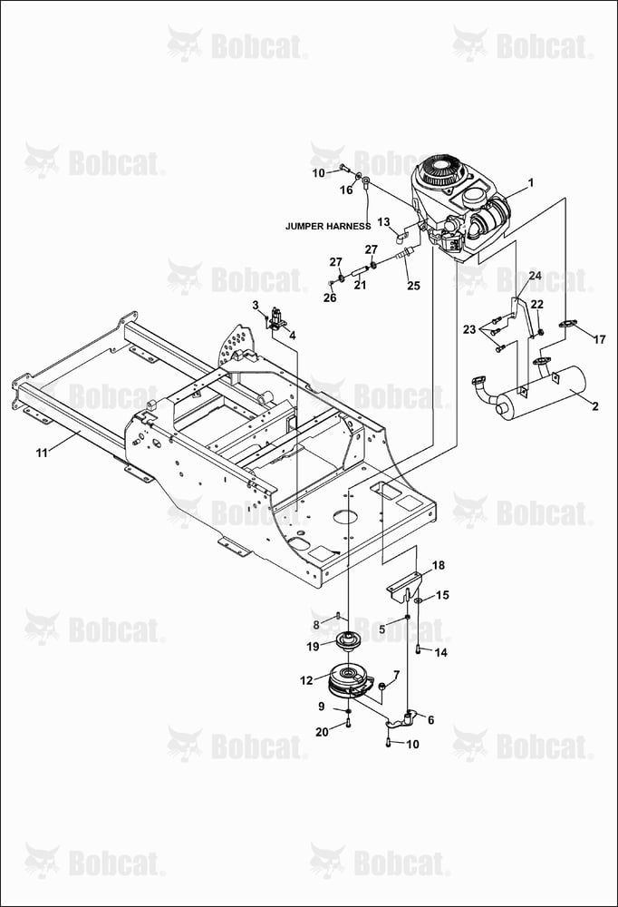 FRAME-ENGINE/CLUTCH ASSY