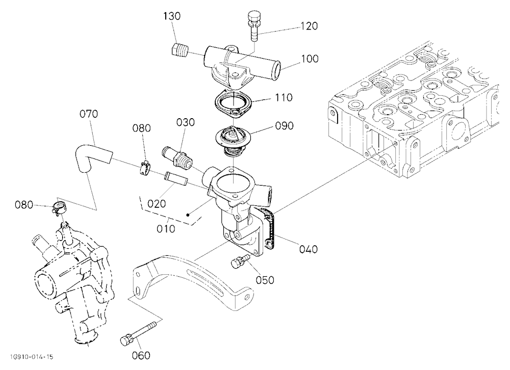 Water Flange And Thermostat