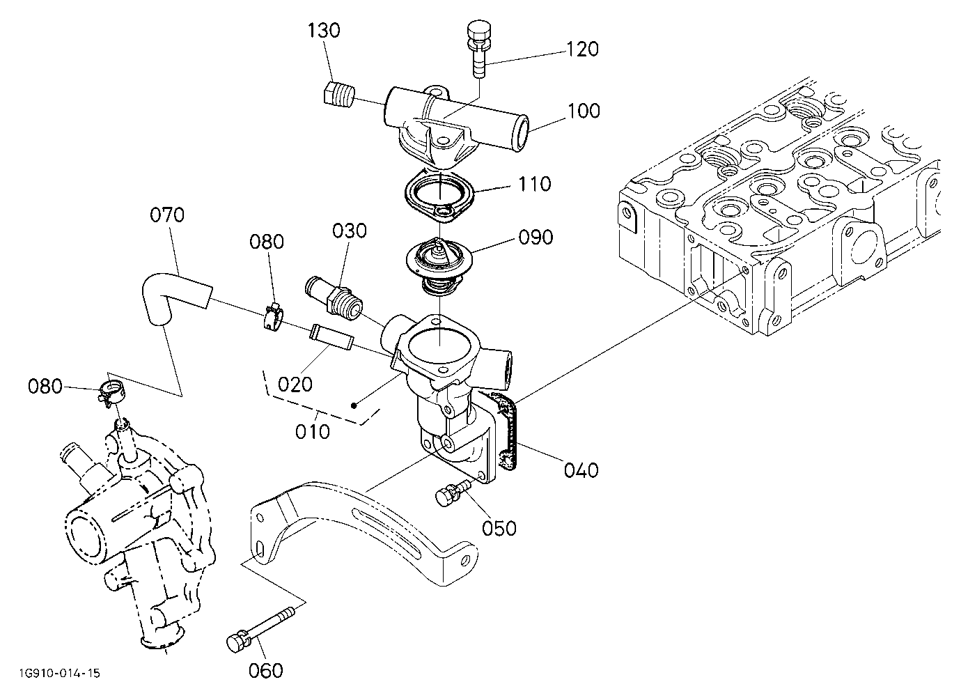 Water Flange And Thermostat