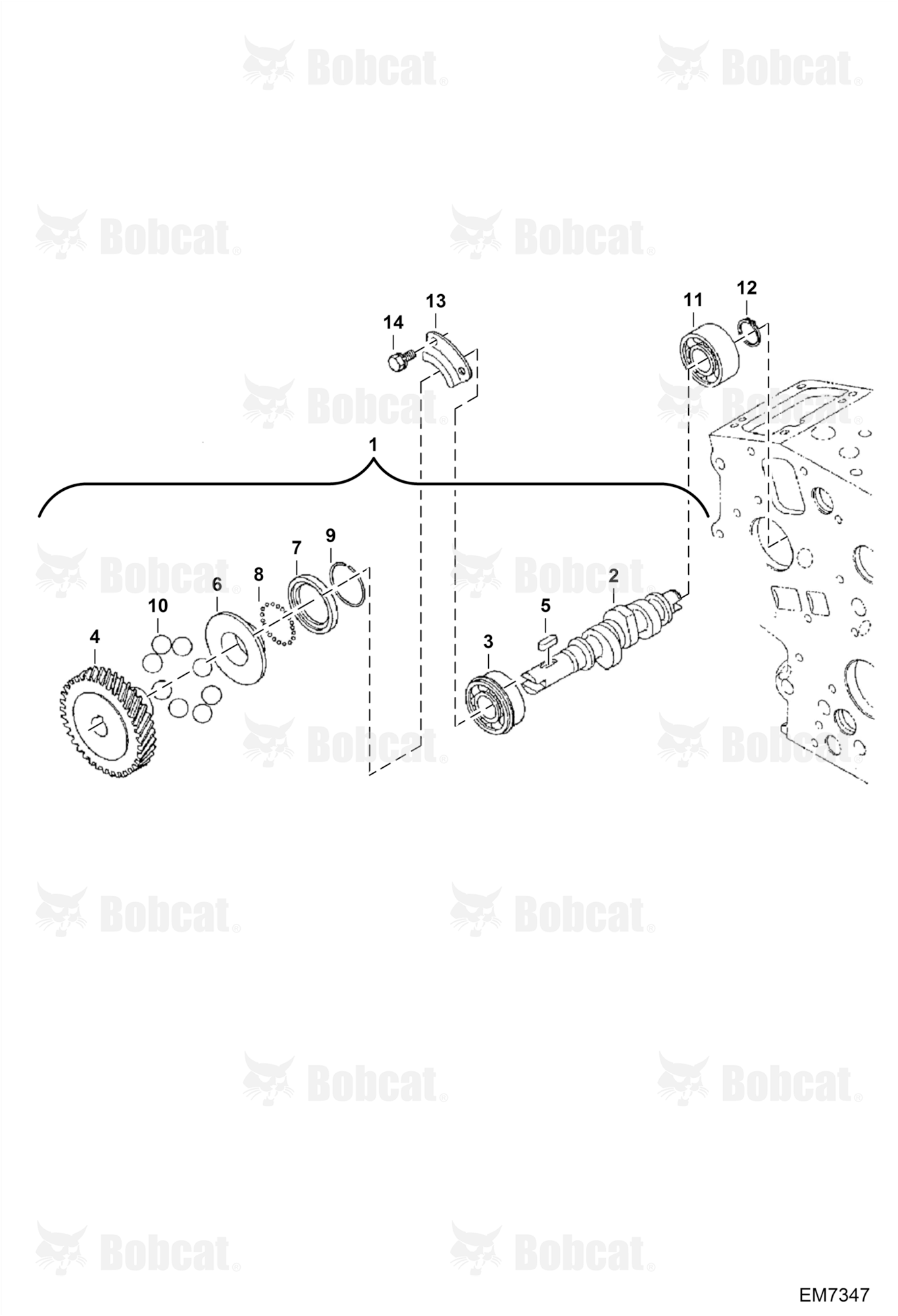 Fuel Camshaft and Governor Shaft (Engine S/N EJ0001 - 4JB9999)