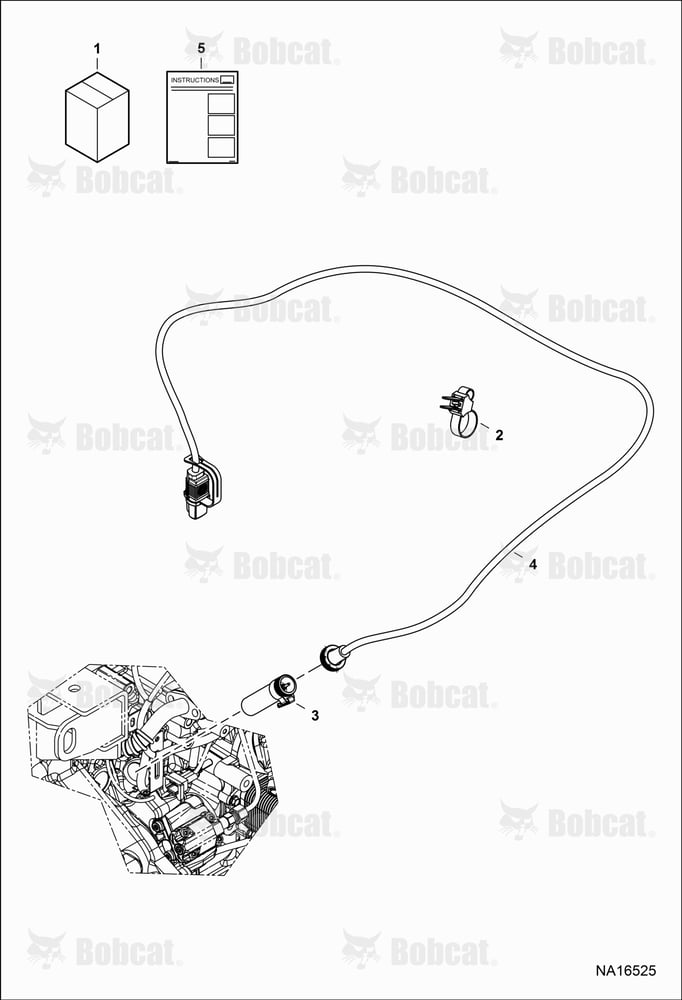 Engine Block Heater Kit  B3YH13333, B3YH13334, B3YH13337 - B3YH13393, B3YH13466 & Above