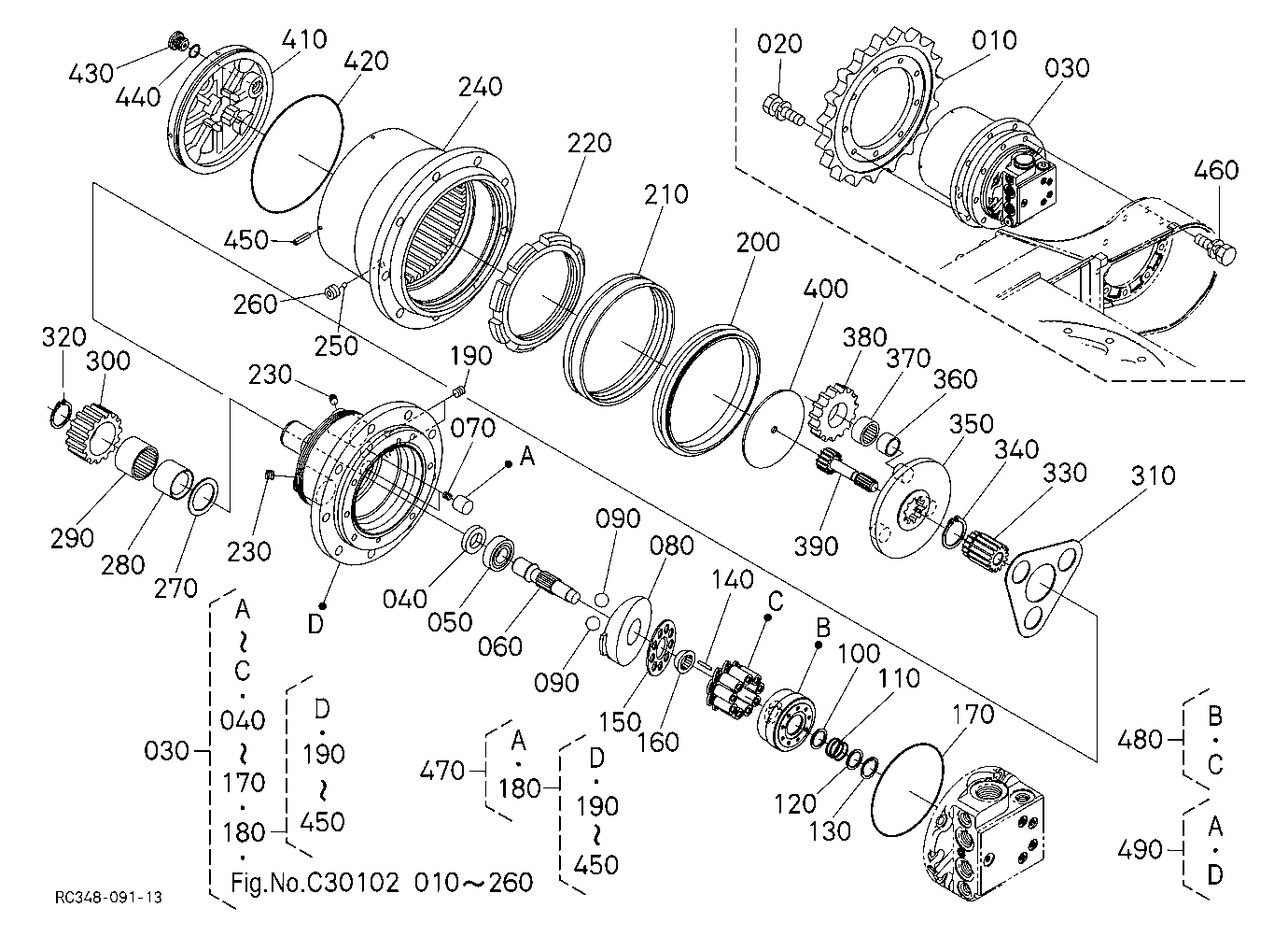 Drive Motor And Component Parts 1
