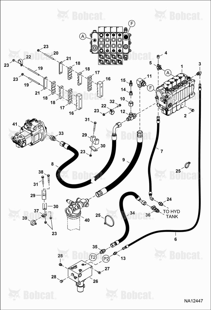 Hydraulic Circuitry (Control Valve & Manifold Block) B4C311001 - B4C316000
