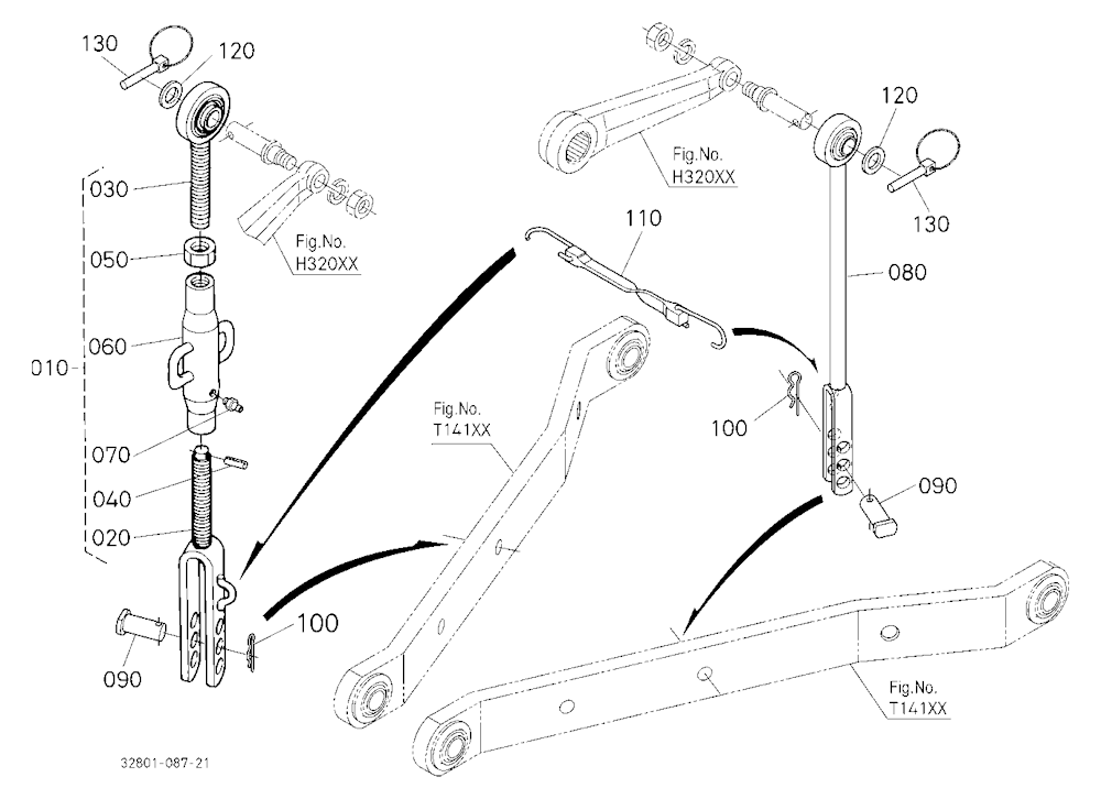 3-Point Linkage (Lift Rod) (W/G No.L3961) [Option]
