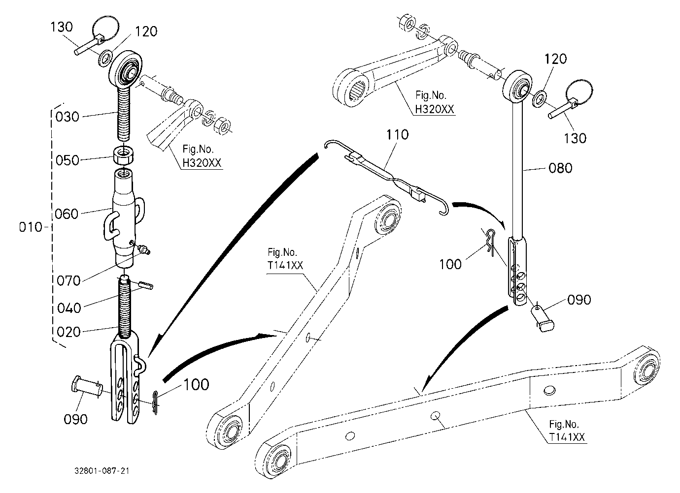 3-Point Linkage (Lift Rod) (W/G No.L3961) [Option]