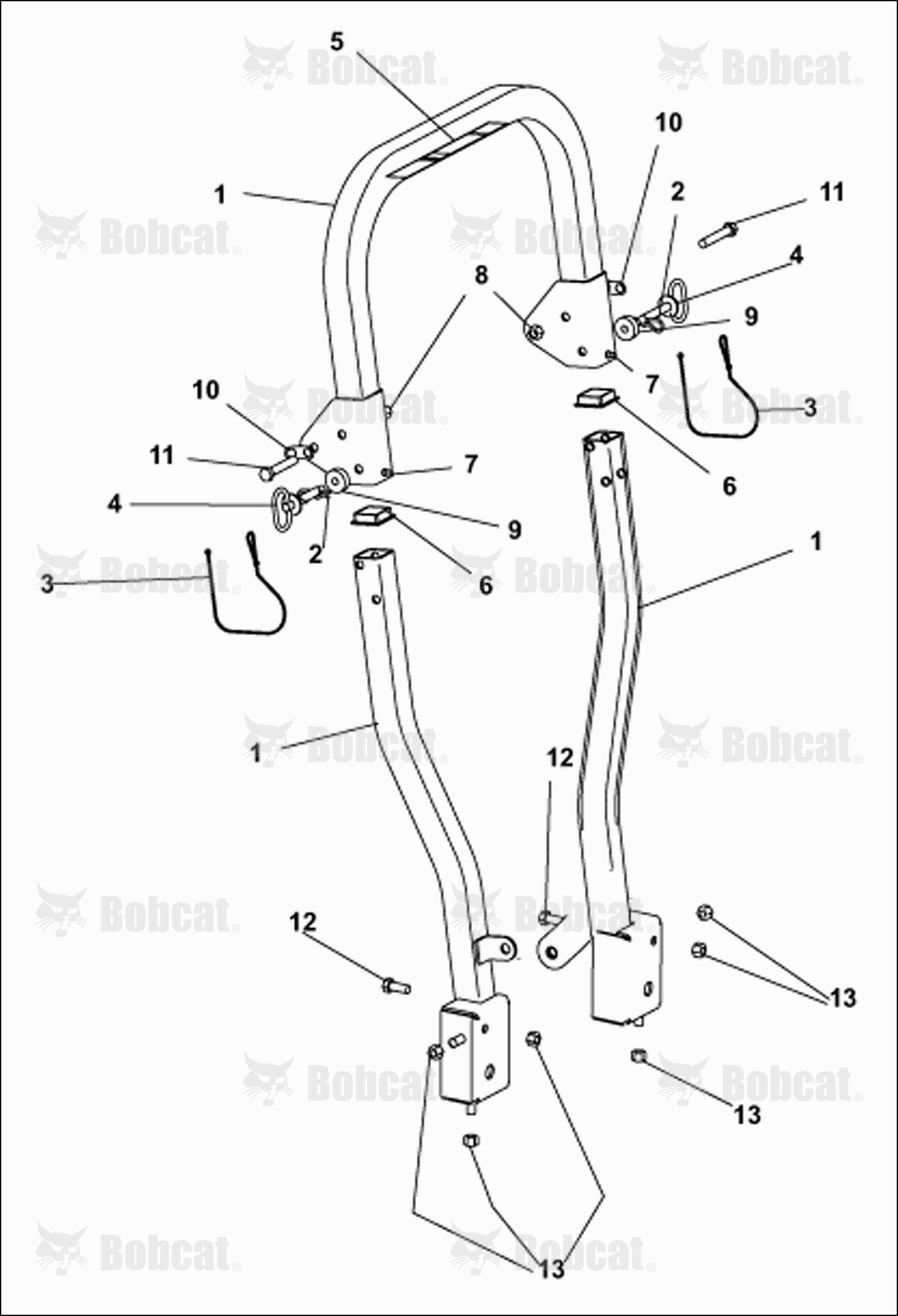 Folding ROPS