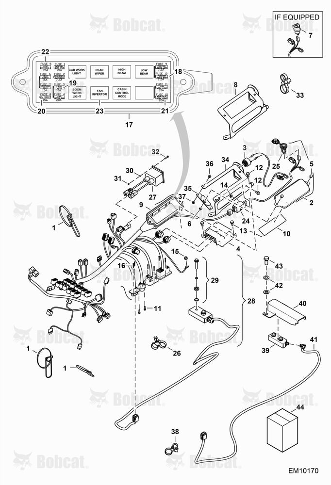 CAB Electrical Circuitry (Lower Harness)