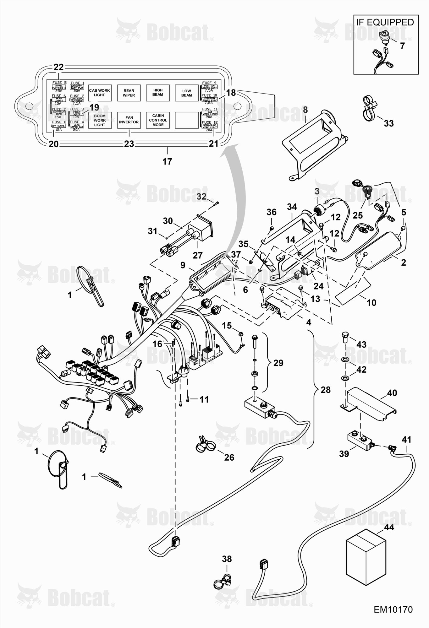 CAB Electrical Circuitry (Lower Harness)