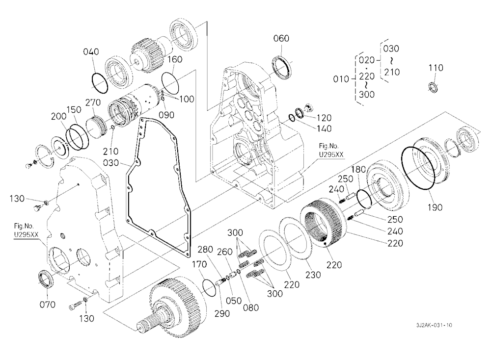 Front Pto Kit (21 Splines) (Gear Case/Gasket) (W/G