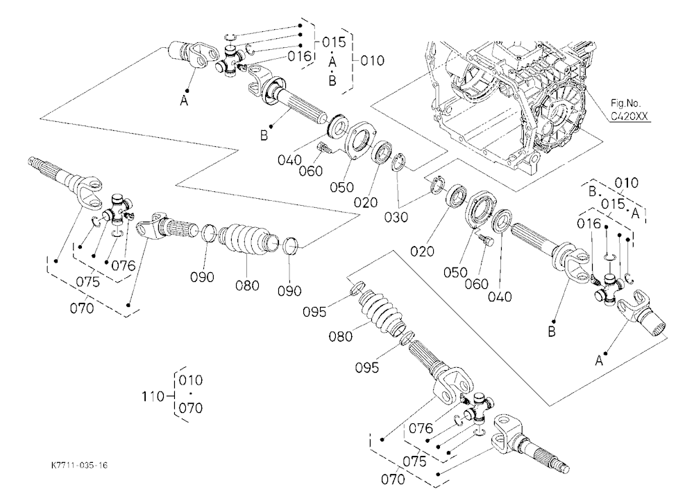 Rear Wheel Propeller Shaft