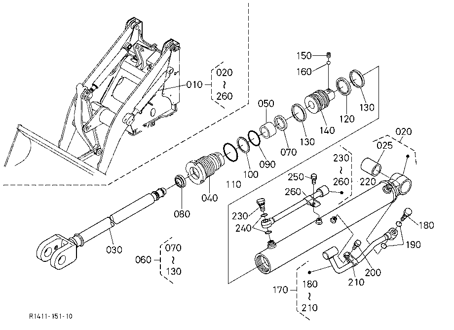 Lift Cylinder Left (Component Parts)