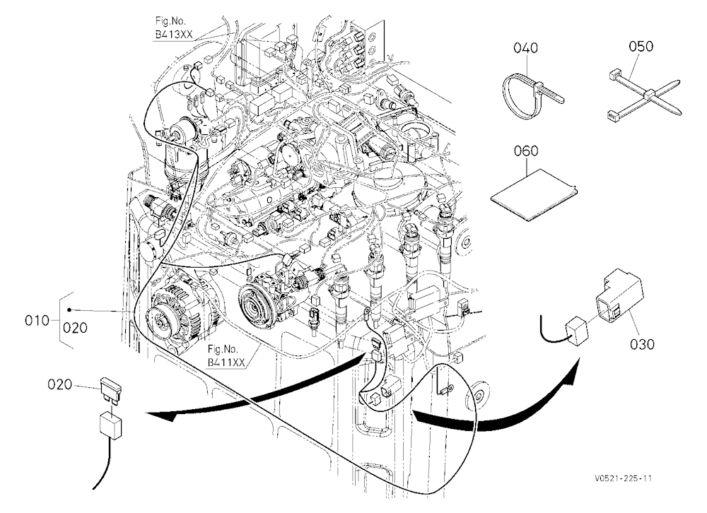 Heater Kit (Wire Harness/Relay) (W/G No.S6782) [Op
