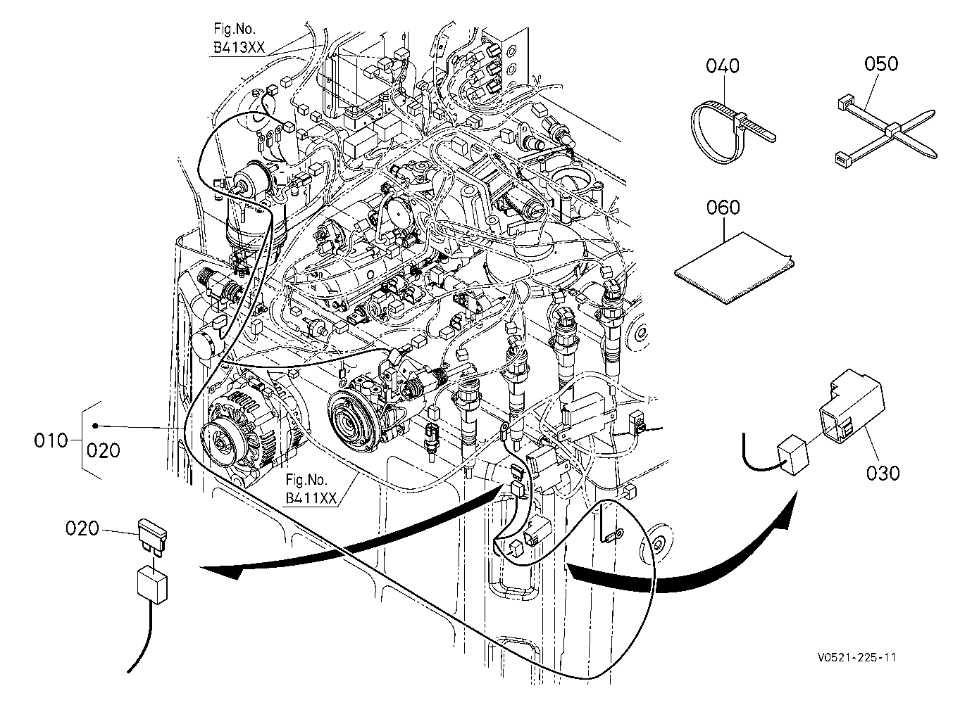 Heater Kit (Wire Harness/Relay) (W/G No.S6782) [Op
