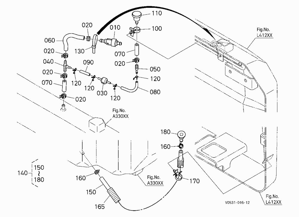 FUEL PIPING (BREATHER AND DRAIN)