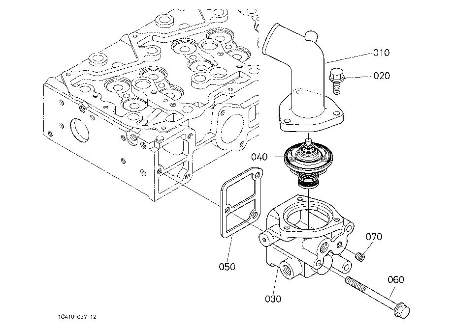 Water Flange And Thermostat