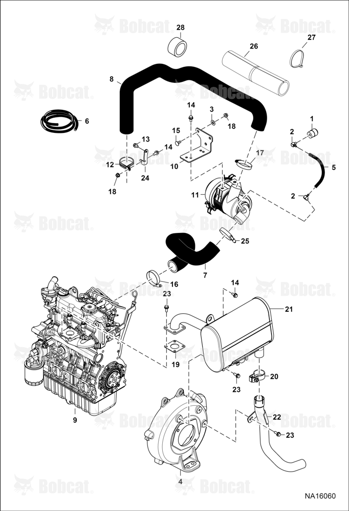 Engine & Attaching Parts (Air Cleaner, Muffler)