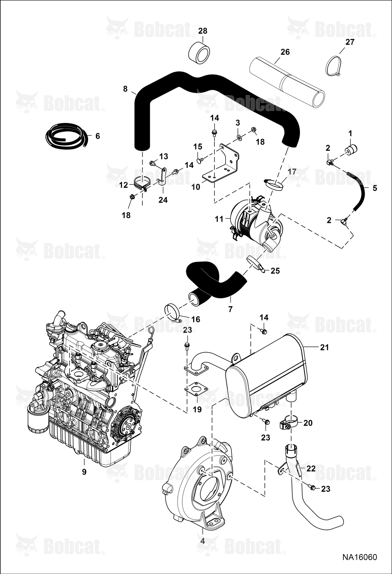 Engine & Attaching Parts (Air Cleaner, Muffler)