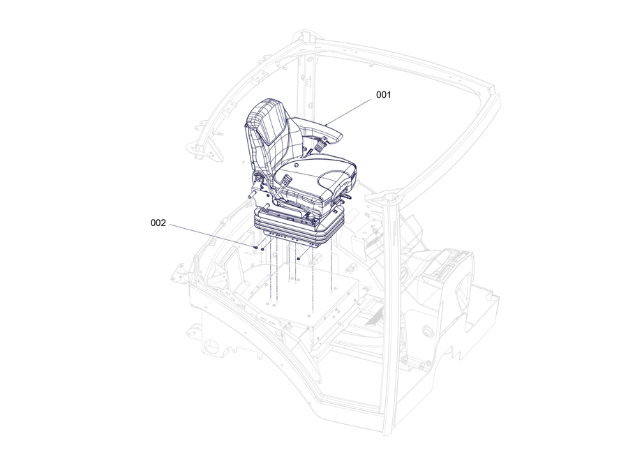 Seat, Operator - Deluxe (Leather) - Range 1